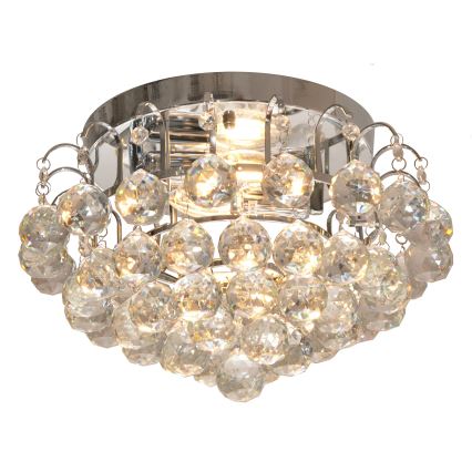 Loftlampe CLARISA 2xE14/60W/230V Ø 40 cm blank krom