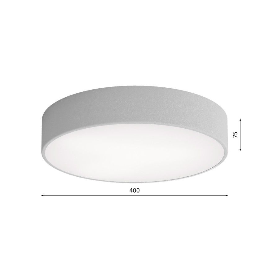 Loftlampe CLEO 3xE27/24W/230V diam. 40 cm grå