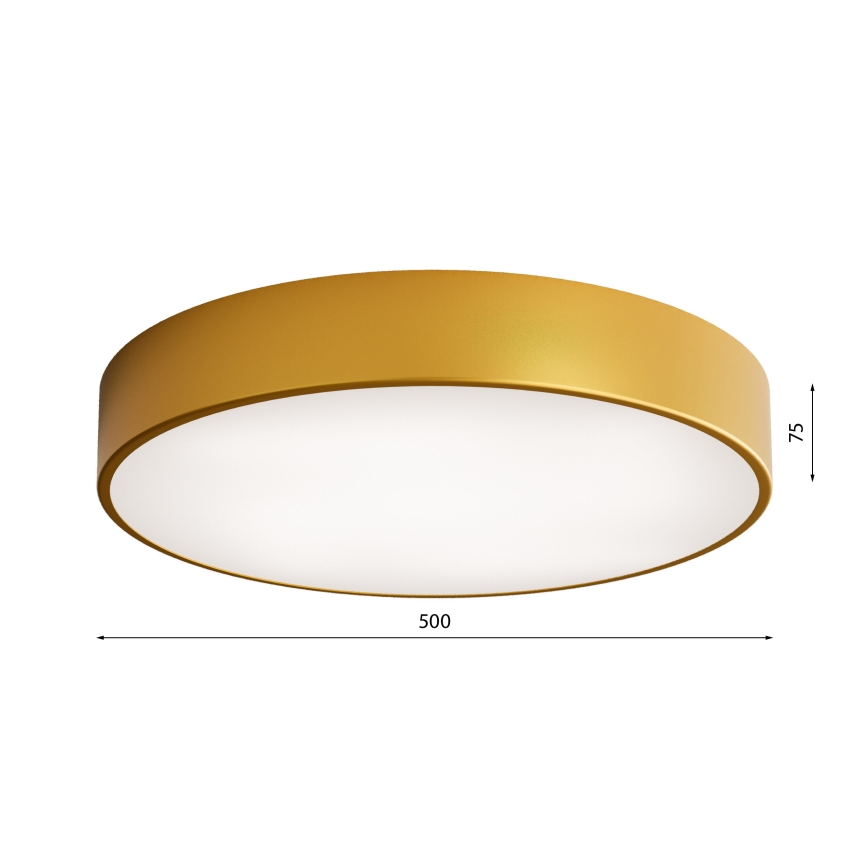 Loftlampe CLEO 4xE27/24W/230V diam. 50 cm guldfarvet