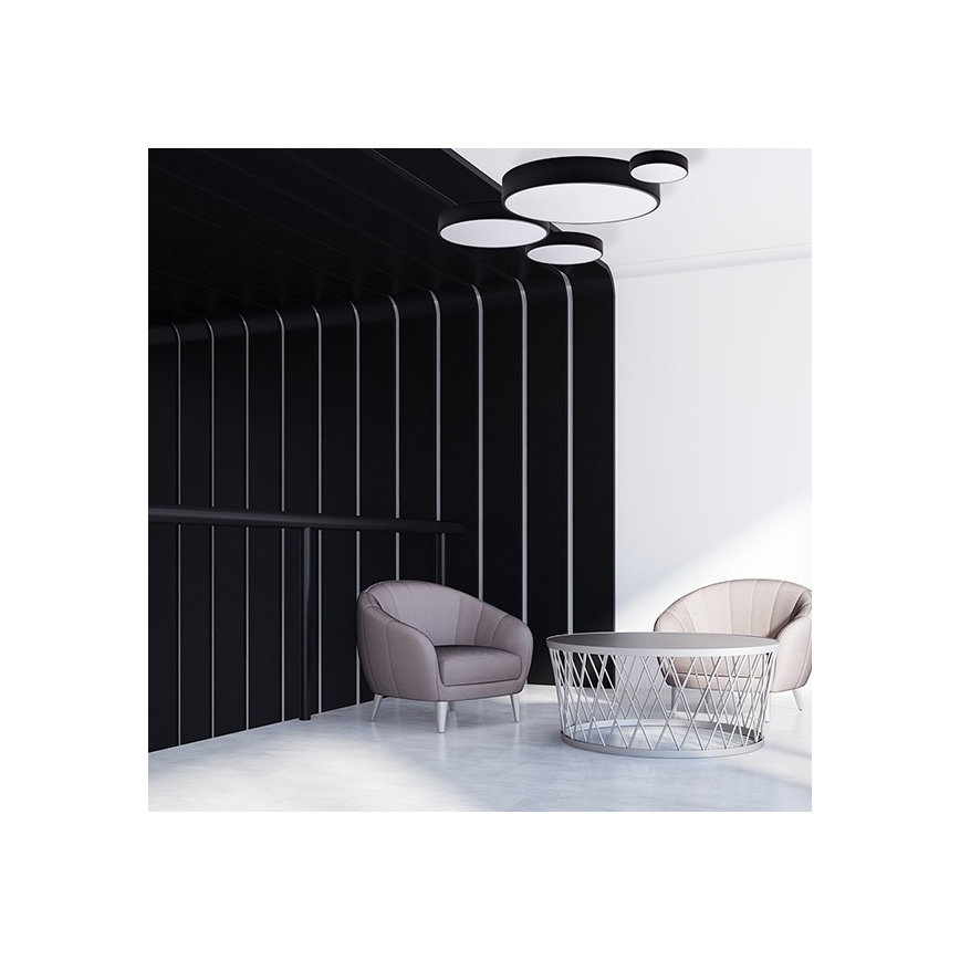 Loftlampe CLEO 5xE27/24W/230V diam. 60 cm sort