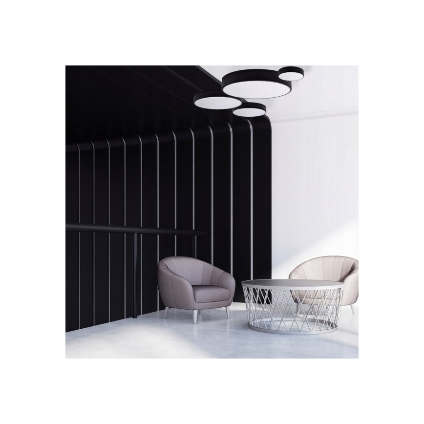 Loftlampe CLEO 6xE27/24W/230V diam. 78 cm sort