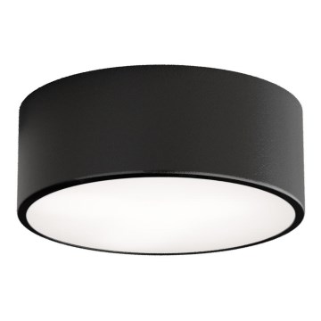 Loftlampe CLEO med bevægelses- og skumringssensor, 1xE27/40W/230V, Ø 20 cm, sort