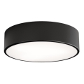 Loftlampe CLEO med bevægelses- og skumringssensor, 2xE27/24W/230V, Ø 30 cm, sort