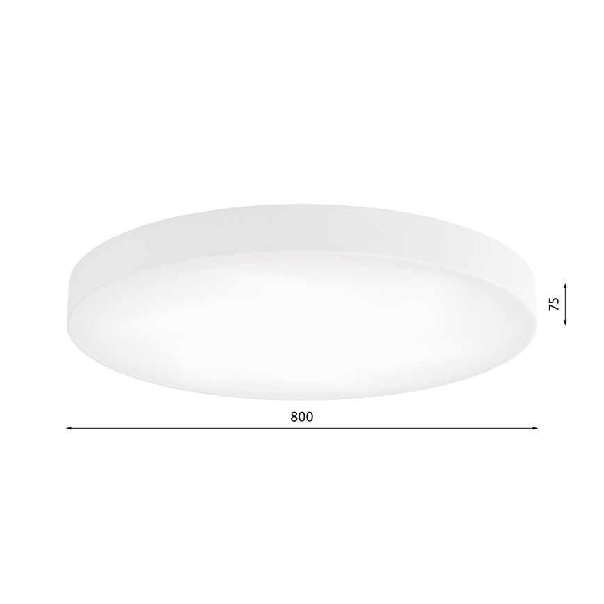 Loftlampe med bevægelses- og skumringssensor CLEO 6xE27/24W/230V Ø 80 cm hvid