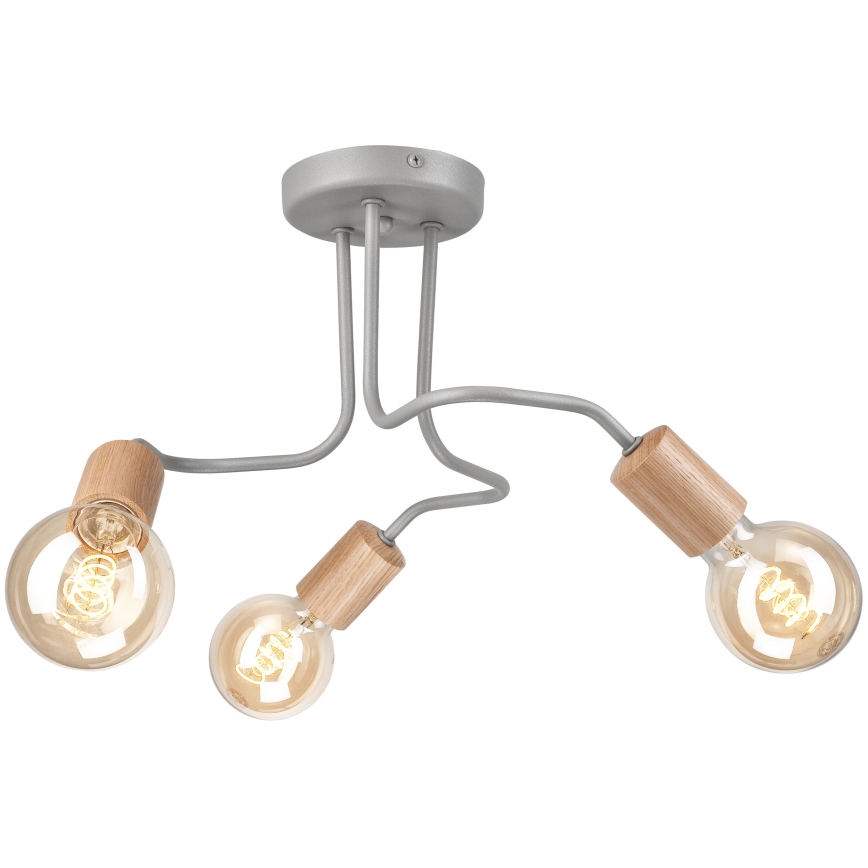 Loftlampe CONOR 3xE27/60W/230V eg/grå