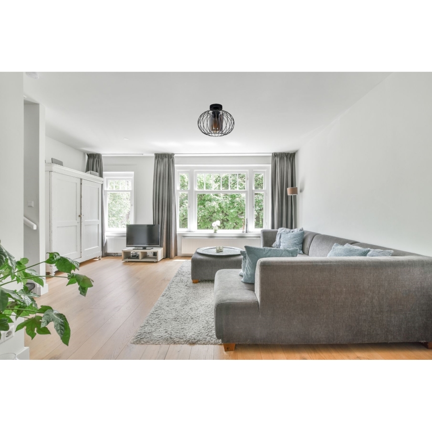 Loftlampe CORRINI 1xE27/60W/230V diameter 25 cm sort/grå