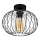 Loftlampe CORRINI 1xE27/60W/230V diameter 25 cm sort/transparent