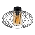 Loftlampe CORRINI 1xE27/60W/230V diameter 34 cm sort/beige