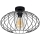 Loftlampe CORRINI 1xE27/60W/230V diameter 34 cm sort/transparent