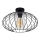 Loftlampe CORRINI 1xE27/60W/230V diameter 34 cm sort/transparent