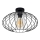 Loftlampe CORRINI 1xE27/60W/230V diameter 34 cm sort/transparent