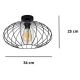 Loftlampe CORRINI 1xE27/60W/230V diameter 34 cm sort/transparent