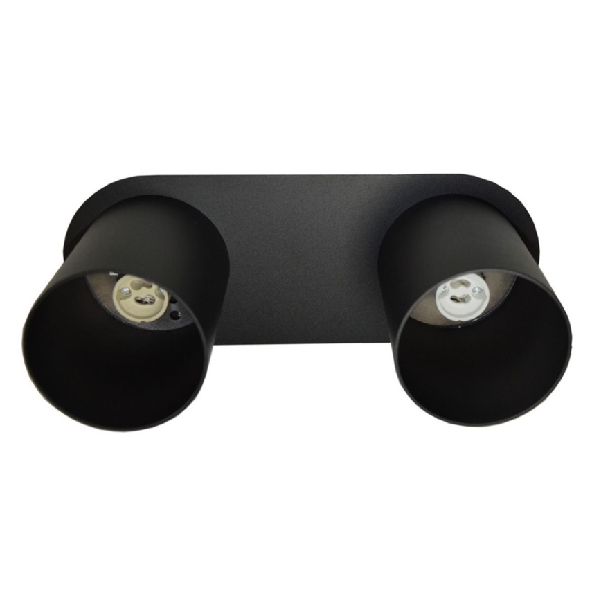 Loftlampe CREEP 2xGU10/25W/230V sort