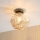 Loftlampe CRISTAL 1xE14/15W/230V messing/røget beige