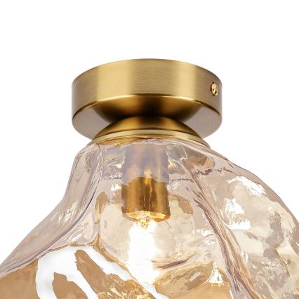 Loftlampe CRISTAL 1xE14/15W/230V messing/røget beige
