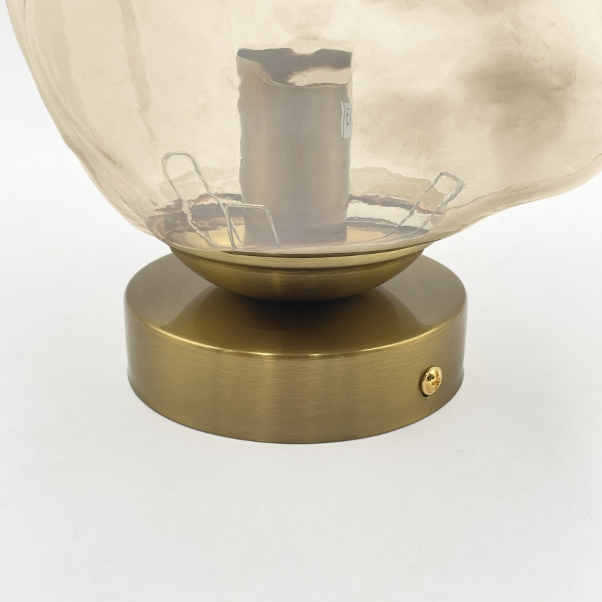 Loftlampe CRISTAL 1xE14/15W/230V messing/røget beige