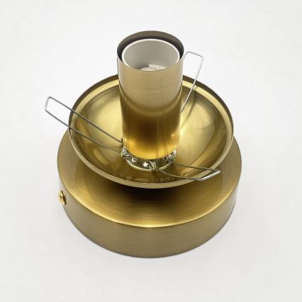 Loftlampe CRISTAL 1xE14/15W/230V messing/røget beige