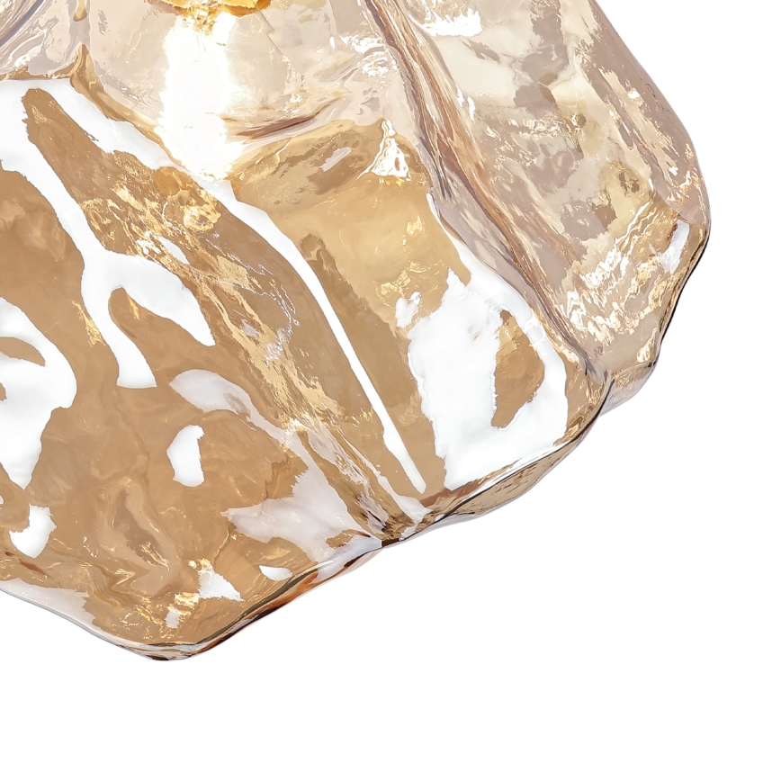 Loftlampe CRISTAL 1xE14/15W/230V messing/røget beige