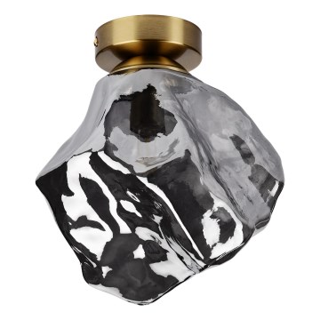 Loftlampe CRISTAL 1xE14/15W/230V messing/røget sort