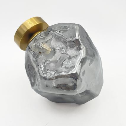 Loftlampe CRISTAL 1xE14/15W/230V messing/røget sort