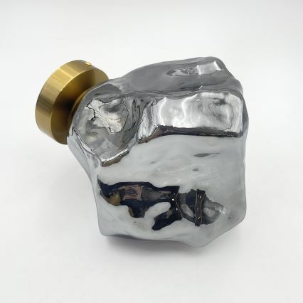 Loftlampe CRISTAL 1xE14/15W/230V messing/røget sort