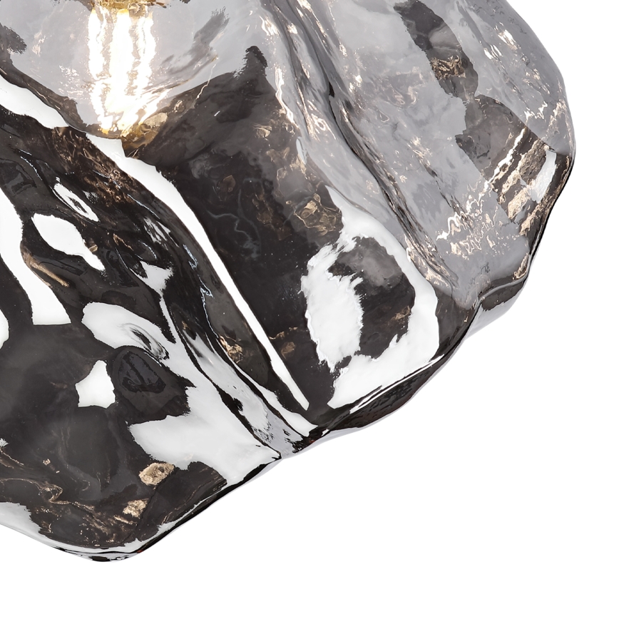 Loftlampe CRISTAL 1xE14/15W/230V messing/røget sort