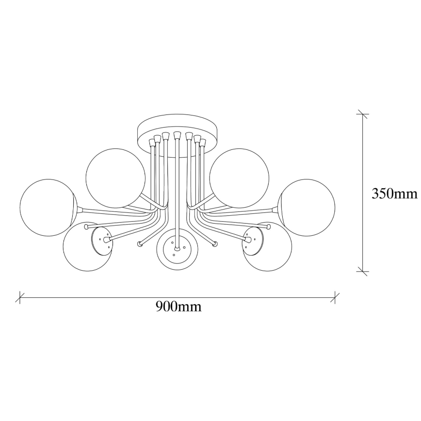 Loftlampe DAISY 7xE27/100W/230V