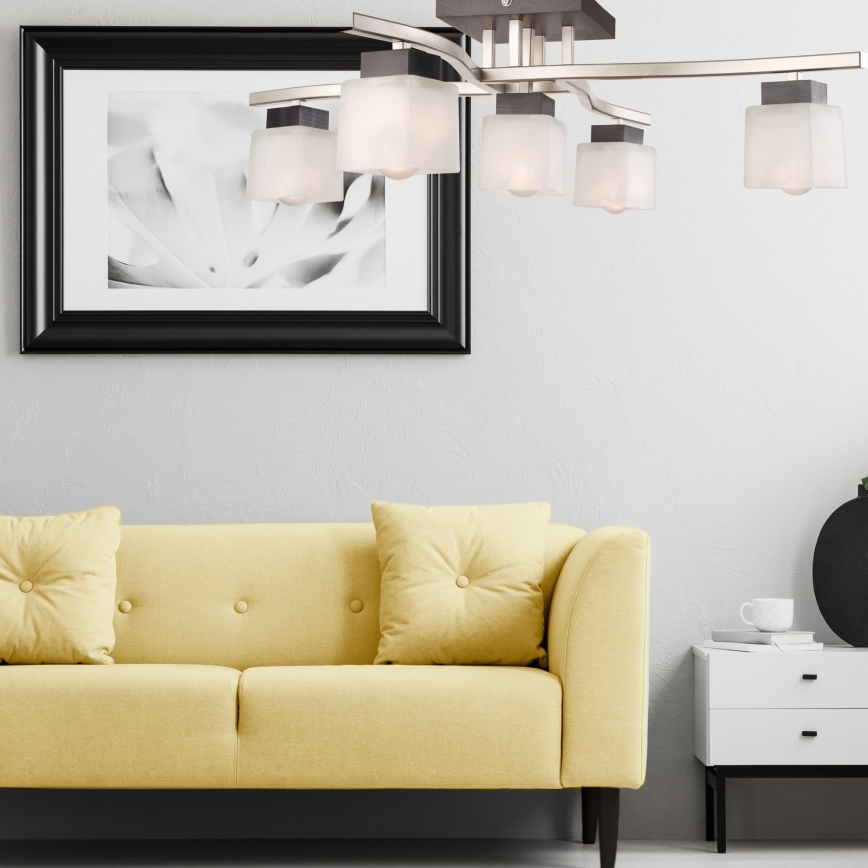 Loftlampe DANA 5xE14/40W/230V bøg - FSC certificeret