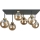 Loftlampe DEA 6xE14/60W/230V sort/guldfarvet/røget beige