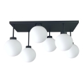 Loftlampe DEA 6xE14/60W/230V sort/hvid