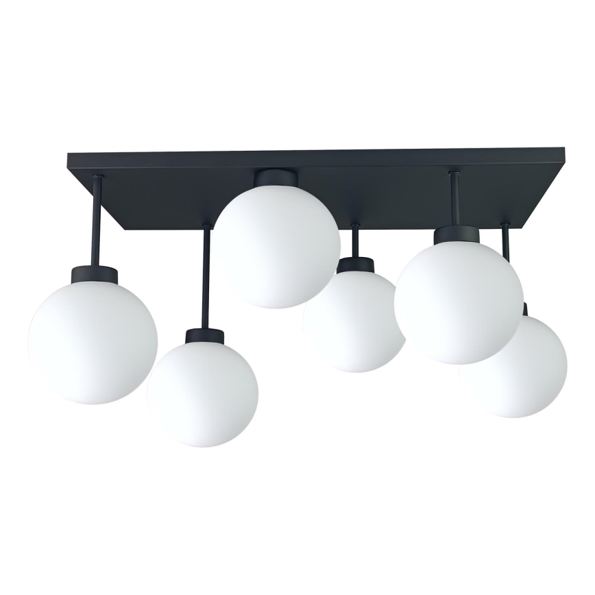 Loftlampe DEA 6xE14/60W/230V sort/hvid