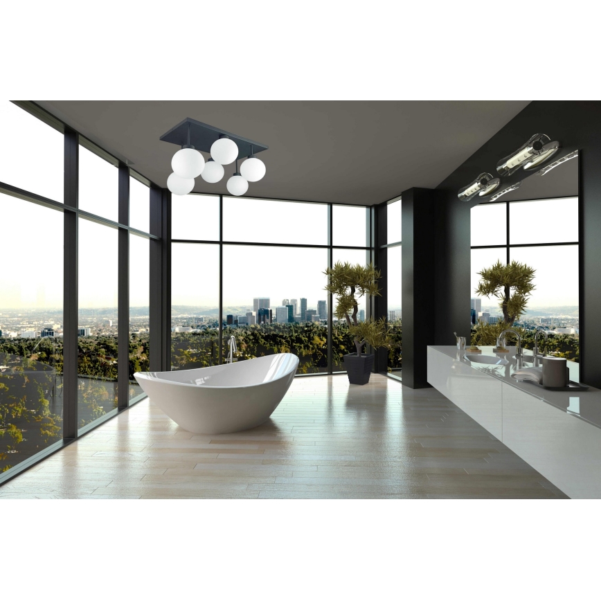 Loftlampe DEA 6xE14/60W/230V sort/hvid