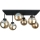 Loftlampe DEA 6xE14/60W/230V sort/røget beige