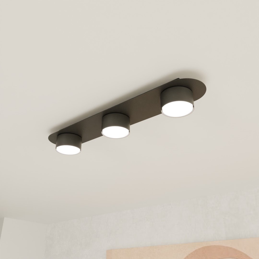 Loftlampe DIAZ 3xGX53/12W/230V sort