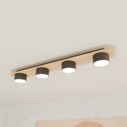 Loftlampe DIAZ 4xGX53/12W/230V sort/brun