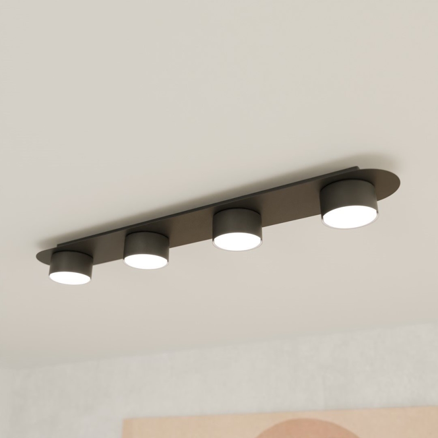 Loftlampe DIAZ 4xGX53/12W/230V sort