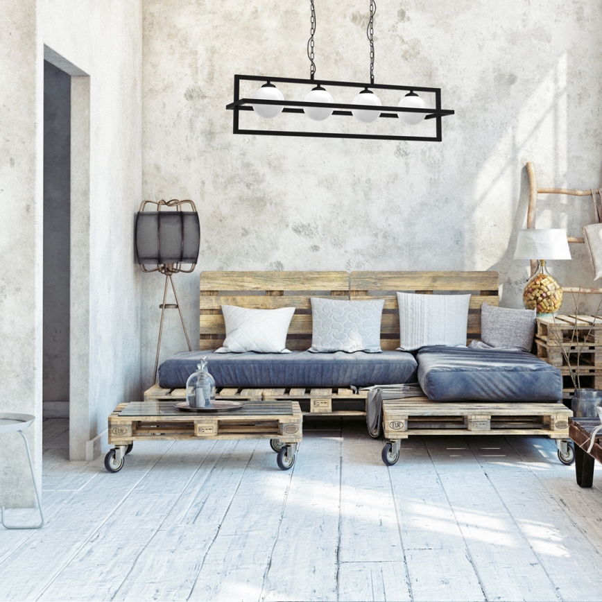 Kædelampe DIEGO 4xE14/40W/230V sort