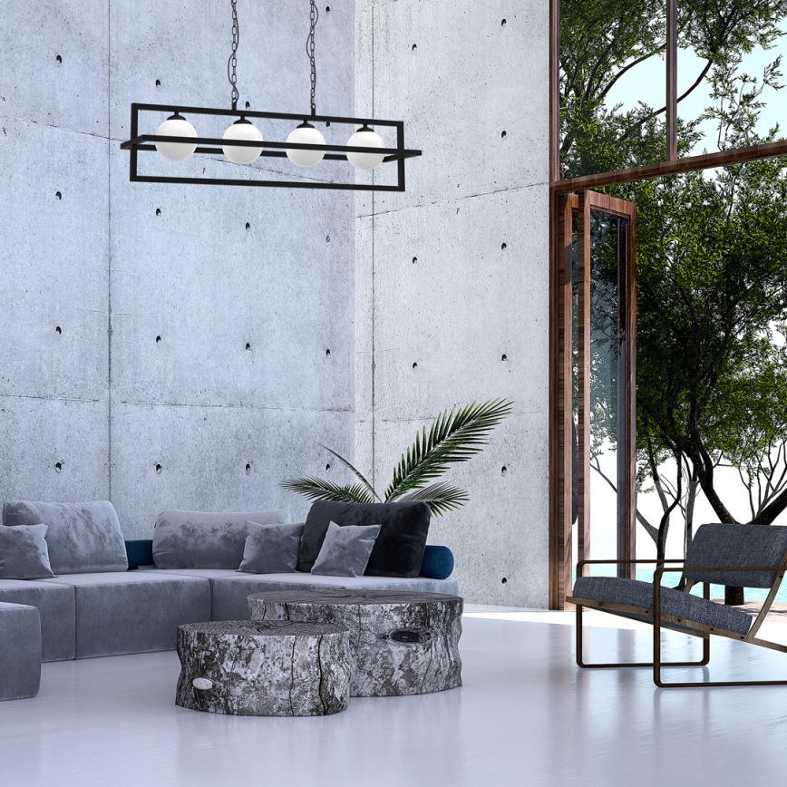 Kædelampe DIEGO 4xE14/40W/230V sort