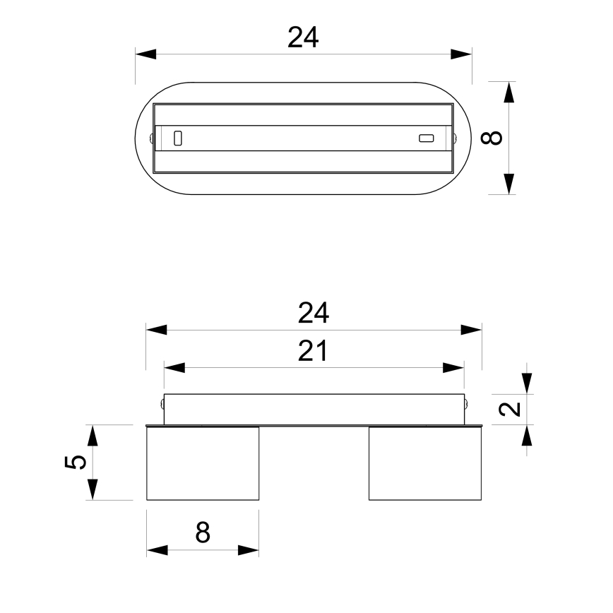 Loftlampe DIXIE 2xGX53/11W/230V blå