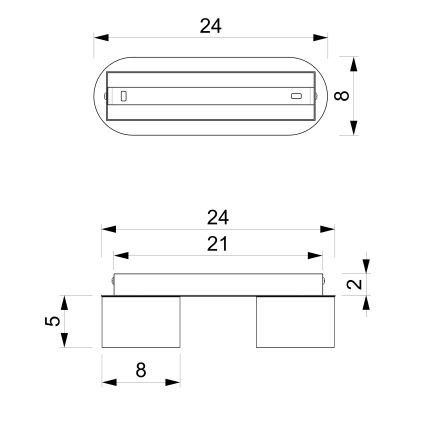 Loftlampe DIXIE 2xGX53/11W/230V hvid