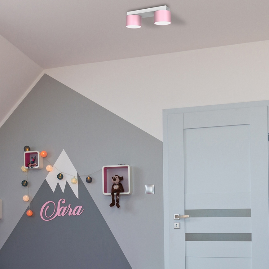 Loftlampe DIXIE 2xGX53/11W/230V pink