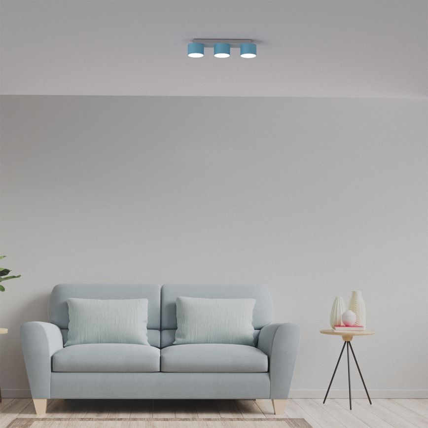 Loftlampe DIXIE 3xGX53/11W/230V blå