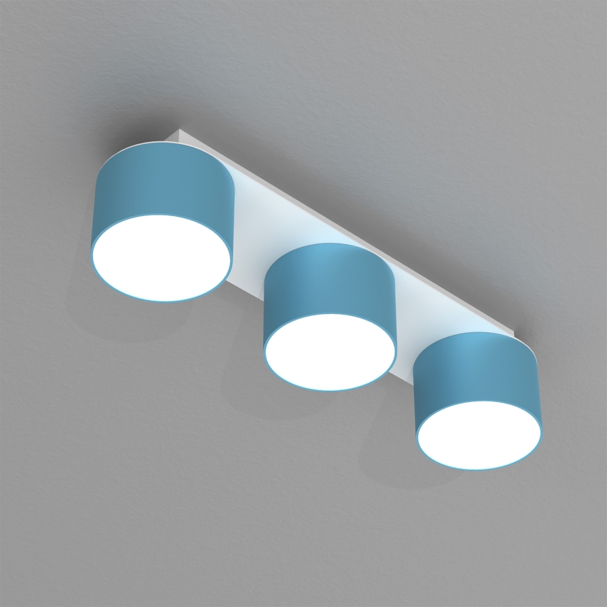 Loftlampe DIXIE 3xGX53/11W/230V blå