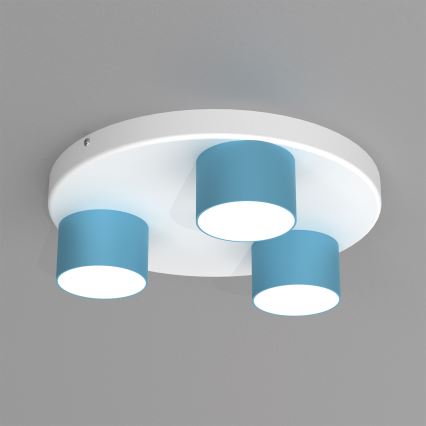Loftlampe DIXIE 3xGX53/11W/230V blå