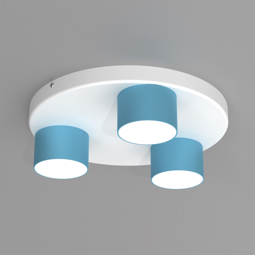 Loftlampe DIXIE 3xGX53/11W/230V blå