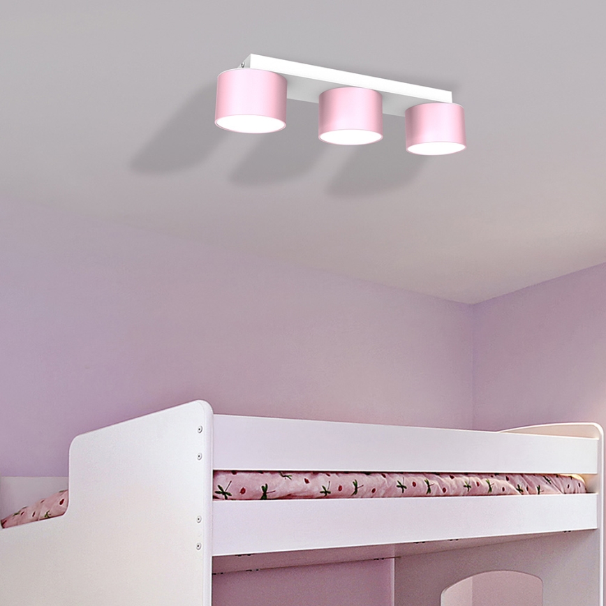 Loftlampe DIXIE 3xGX53/11W/230V pink