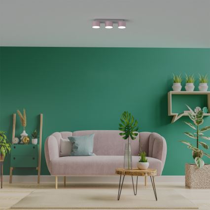 Loftlampe DIXIE 3xGX53/11W/230V pink