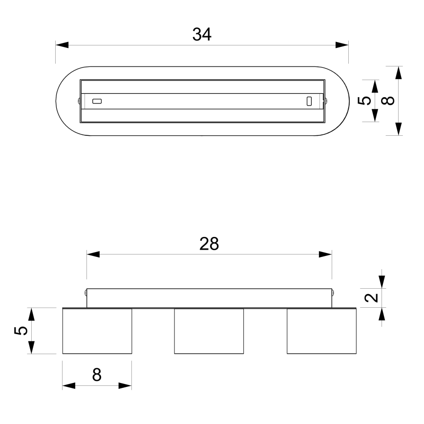 Loftlampe DIXIE 3xGX53/11W/230V pink