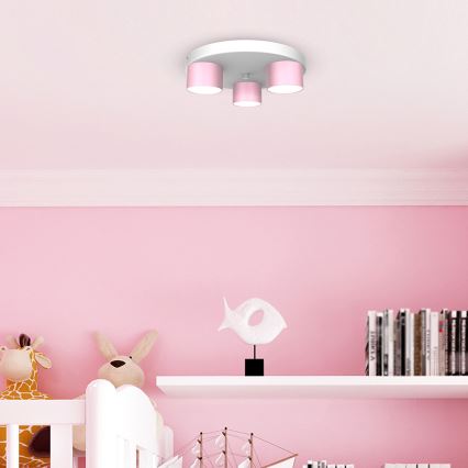 Loftlampe DIXIE 3xGX53/11W/230V pink