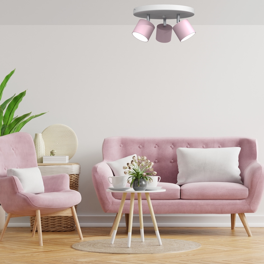 Loftlampe DIXIE 3xGX53/11W/230V pink